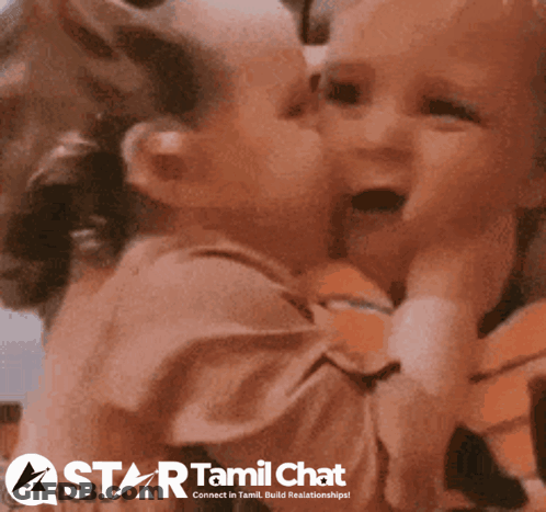 Person Holding Baby With Star Tamil Chat GIF