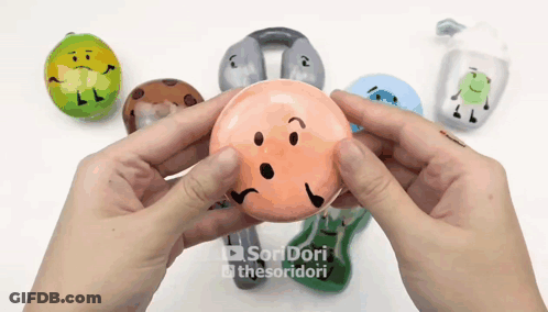 Person Holding Ball With Face GIF