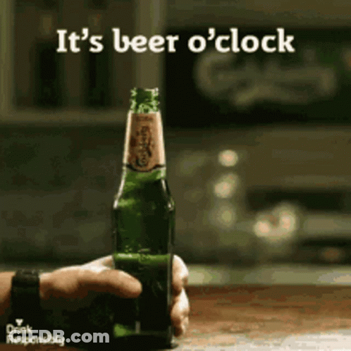 Person Holding Beer It's Beer O'Clock GIF