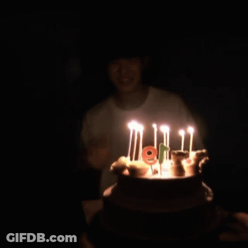 Person Holding Birthday Cake Saying I Love You GIF