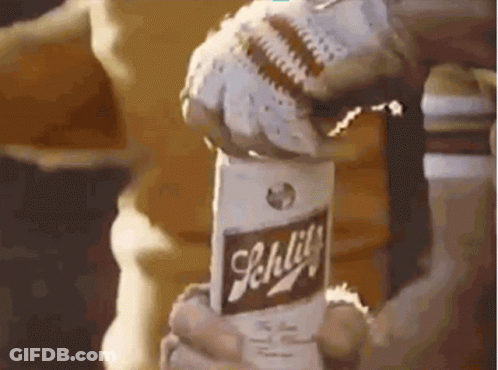 Person Holding Bottle Of Schlitz GIF