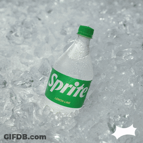 Person Holding Bottle Of Sprite In Ice GIF