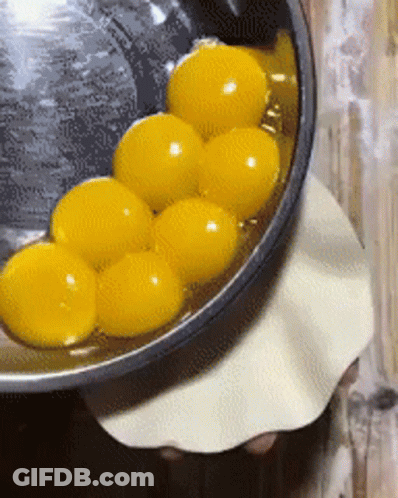 Person Holding Bowl Of Eggs GIF