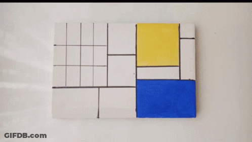 Person Holding Brush Over Painting GIF