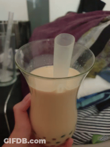 Person Holding Bubble Tea GIF