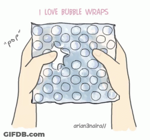 Person Holding Bubble Wrap Saying Pop GIF