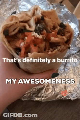 Person Holding Burrito Says Definitely A Burrito GIF
