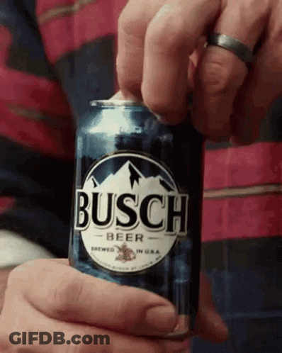 Person Holding Busch Beer Can GIF