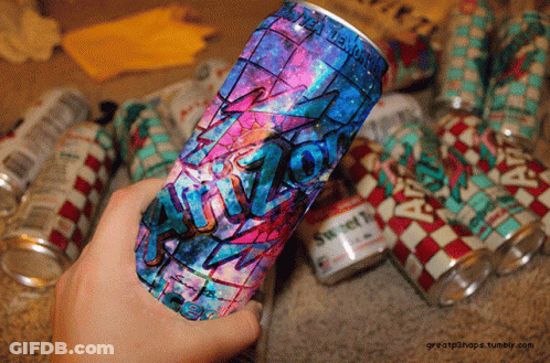 Person Holding Can With A GIF