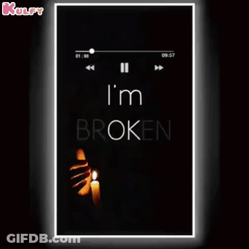 Person Holding Candle Saying I'm Broken GIF