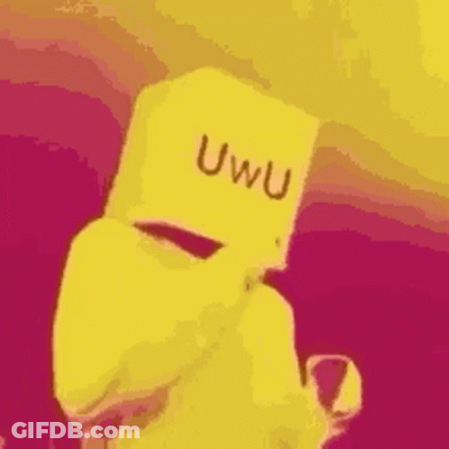 Person Holding Card With Uwu GIF