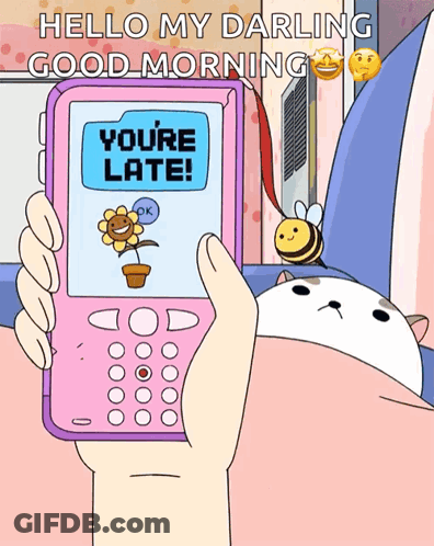 Person Holding Cell Phone Hello My Darling Good Morning GIF