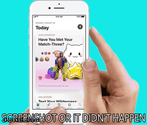 Person Holding Cell Phone Screenshot Or It Didnt Happen GIF