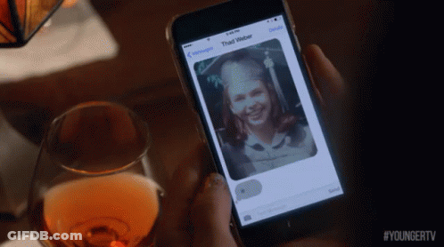 Person Holding Cell Phone With Woman Image GIF