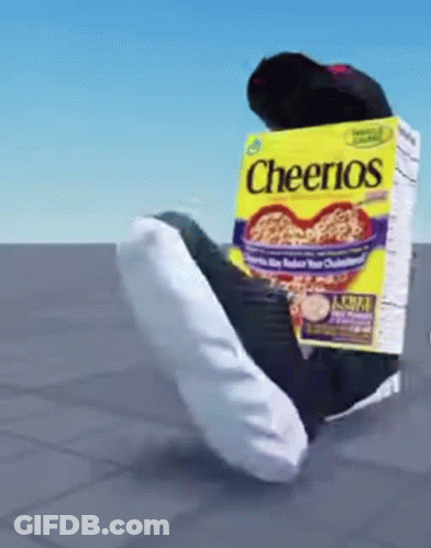 Person Holding Cheerios Box GIF
