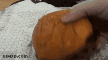 Person Holding Chicken Sandwich In Wrapping Paper GIF