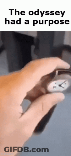 Person Holding Clock The Odyssey Had A Purpose GIF