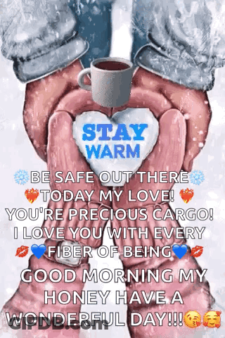 Person Holding Coffee And Heart GIF