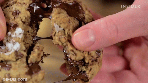 Person Holding Cookie With Insider Written GIF