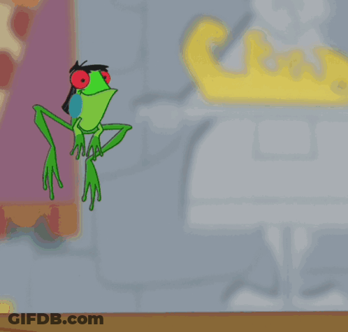 Person Holding Cup Next To Frog GIF