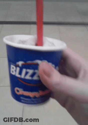 Person Holding Cup Saying Blitz GIF