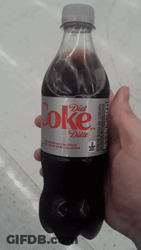 Person Holding Diet Coke Bottle GIF