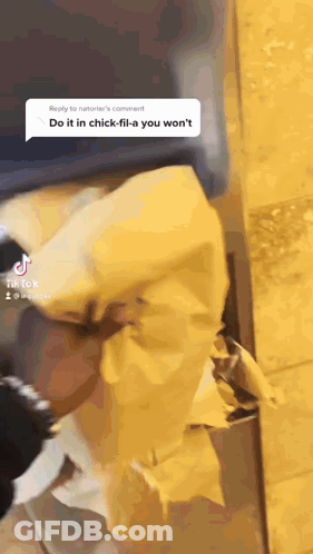 Person Holding Do It In Chick Fil A Paper GIF