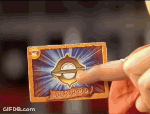 Person Holding Dragon Card GIF