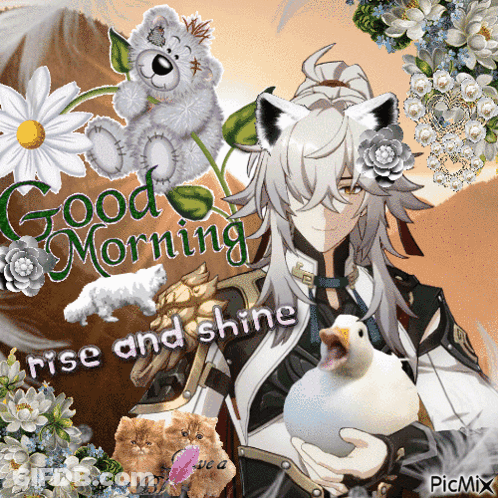 Person Holding Duck Saying Good Morning Rise And Shine GIF