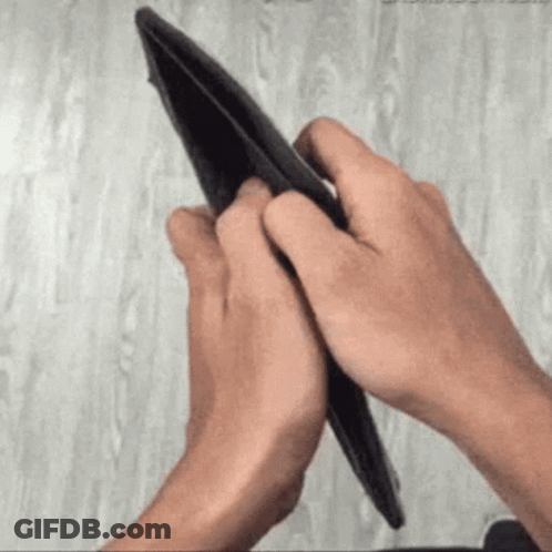Person Holding Empty Wallet GIF