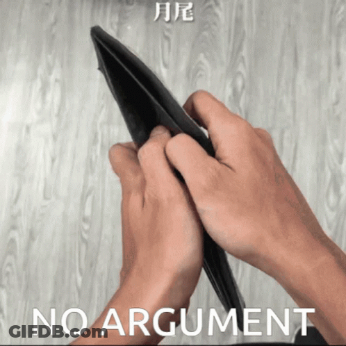 Person Holding Empty Wallet Saying No Argument GIF