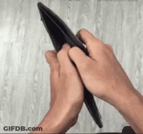 Person Holding Empty Wallet GIF