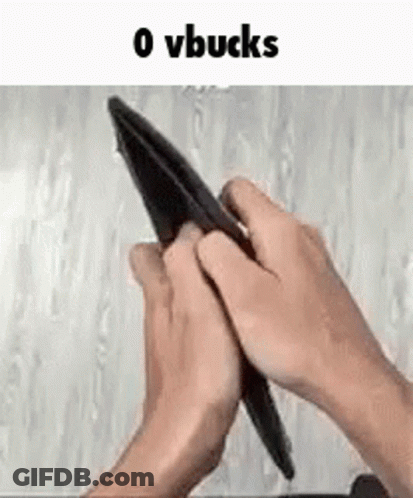Person Holding Empty Wallet With 0 V-Bucks GIF