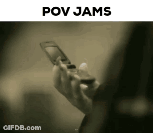 Person Holding Flip Phone Pov Jams GIF