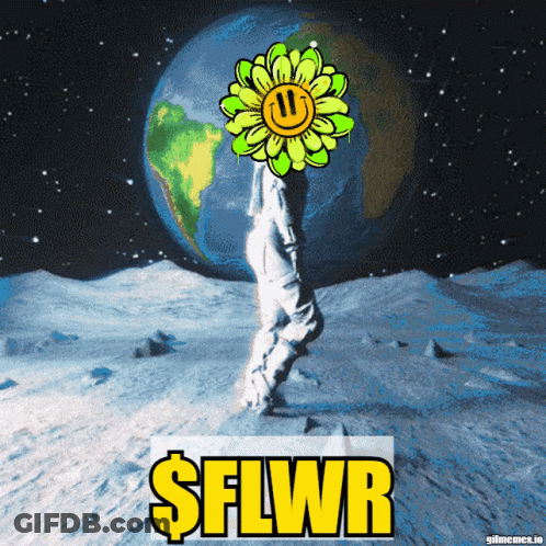 Person Holding Flower In Front Of Earth GIF