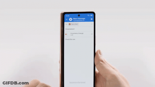 Person Holding Folded Cell Phone GIF