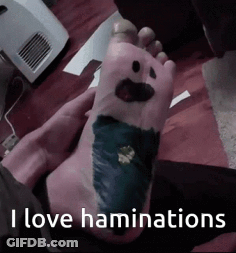 Person Holding Foot With Face I Love Humiliations GIF