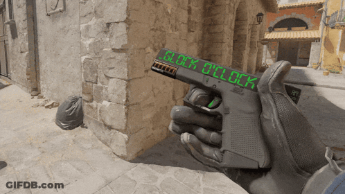 Person Holding Glock Gun GIF