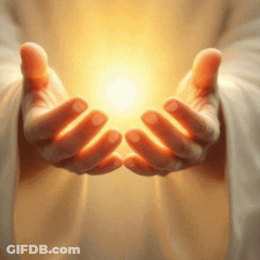 Person Holding Glowing Object GIF