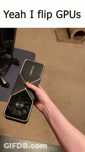 Person Holding GPU Saying RTX 2080 Ti GIF