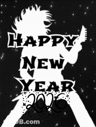 Person Holding Guitar Happy New Year 2016 GIF