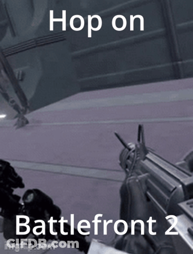 Person Holding Gun Hop On Battlefront 2 GIF