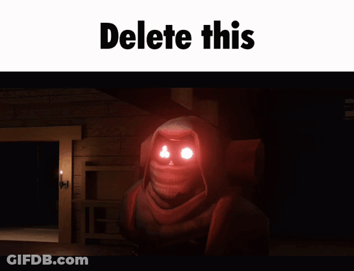 Person Holding Gun Saying Delete This GIF