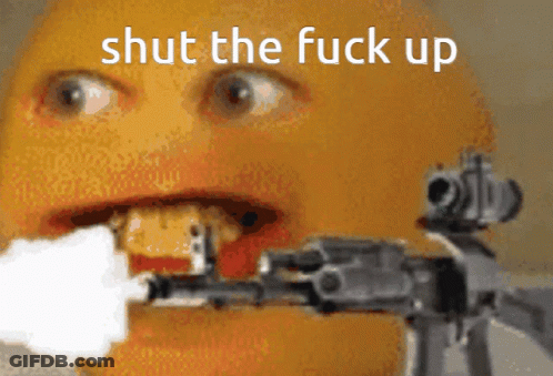 Person Holding Gun Saying Shut The Fuck Up GIF