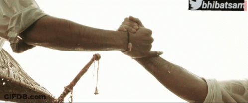 Person Holding Hand With Twitter Logo GIF