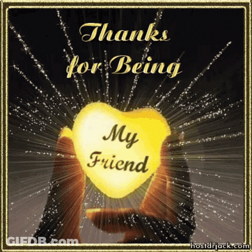 Person Holding Heart Saying Thanks For Being My Friend GIF