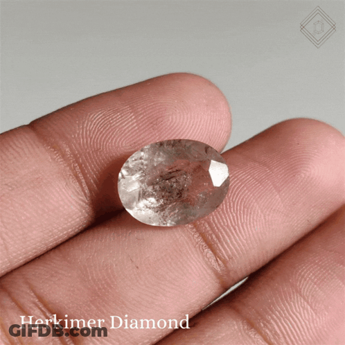 Person Holding Herkimer Diamond GIF