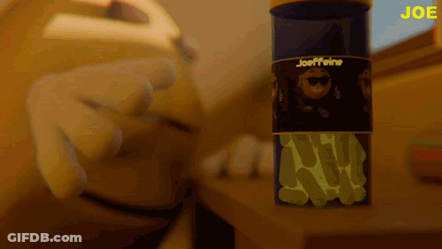 Person Holding Joe Caffeine Bottle GIF