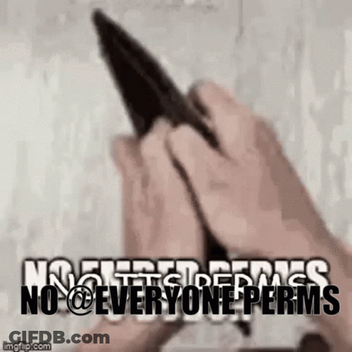 Person Holding Knife In Front Of No Threats Sign GIF
