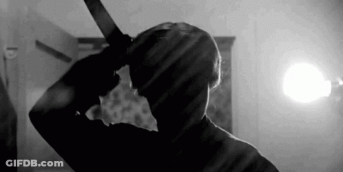 Person Holding Knife To Head GIF